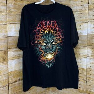 CHELSEA GRIN DEATHCORE/METAL CREWNECK COTTON BAND CONCERT T-SHIRT SZ. 3X